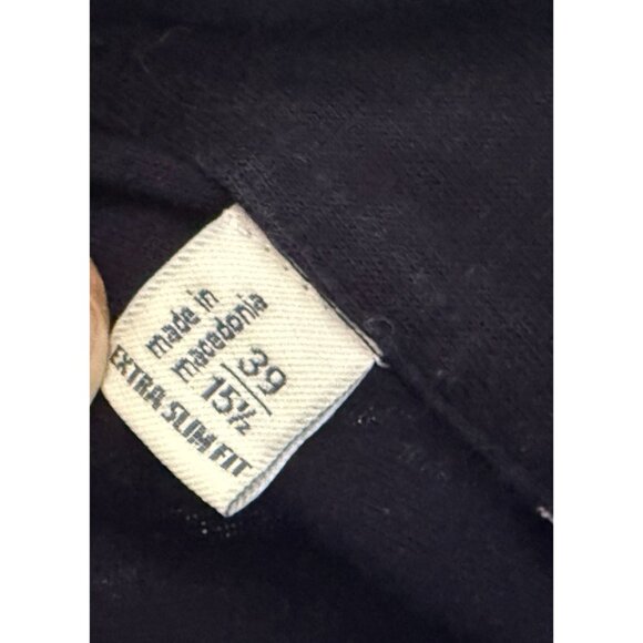 Suitsupply Mens Navy Egyptian Cotton Dress Shirt Navy Blue Size 15.5 Extra Slim - Picture 5 of 10